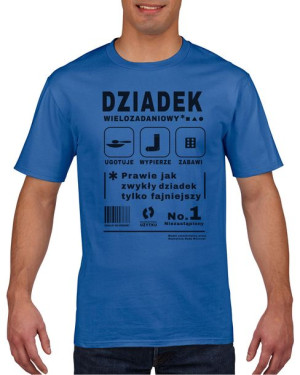 Koszulka męska Dziadek wielozadaniowy XL Niebieski