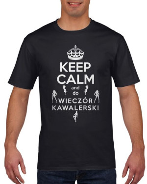 Koszulka męska Keep calm and do wieczór kawalerski XXL Czarny