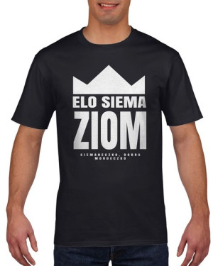 Koszulka męska Elo siema ziom S Czarny