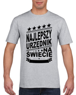 Koszulka męska Najlepszy urzędnik na świecie L Szary