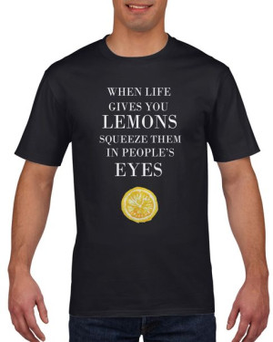 Koszulka męska When life gives you lemons S Czarny