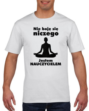 Koszulka męska Jestem nauczycielem S Biały