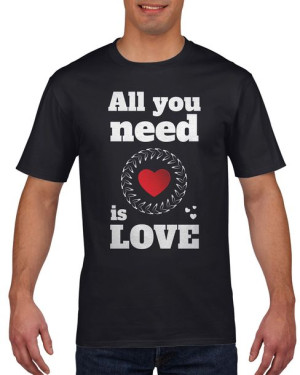 Koszulka męska All you need is love S Czarny