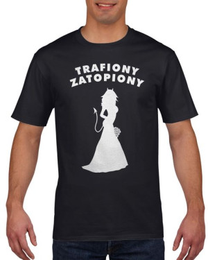 Koszulka męska Trafiony zatopiony XL Czarny