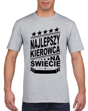 Koszulka męska Najlepszy kierowca na świecie L Szary