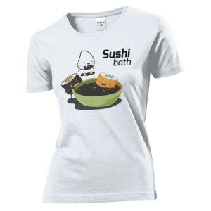 Koszulka damska Kąpiel sushi M Biały