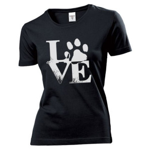 Koszulka damska Love animals Kocham zwierzęta M Czarny
