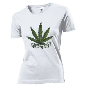 Koszulka damska Marihuana ganja zioło M Biały