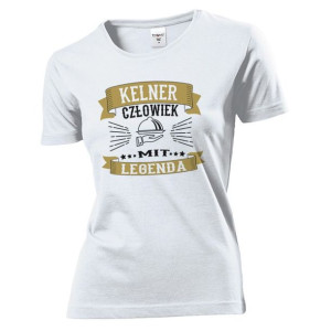 Koszulka damska Kelner Człowiek Mit Legenda XL Biały