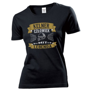 Koszulka damska Kelner Człowiek Mit Legenda XL Czarny