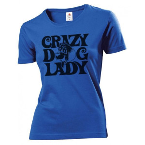 Koszulka damska Crazy Dog Lady S Niebieski
