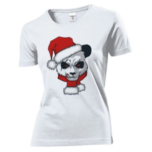 Koszulka damska Bad panda Santa XL Biały