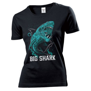 Koszulka damska Alien zombie shark XL Czarny