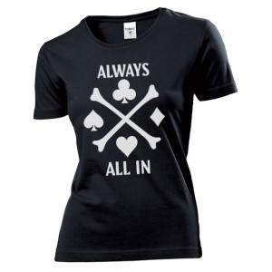 Koszulka damska Poker Always all in XXL Czarny