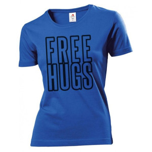 Koszulka damska Free Hugs S Niebieski