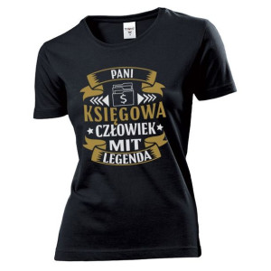Koszulka damska Księgowa Człowiek Mit Legenda M Czarny