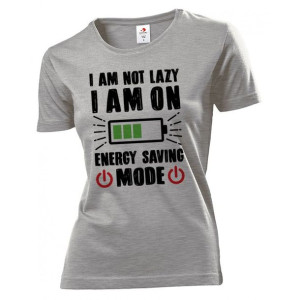 Koszulka damska I'm not lazy M Szary