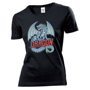 Koszulka damska Smok Dragon S Czarny