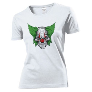 Koszulka damska Zombie klaun joker Clown L Biały