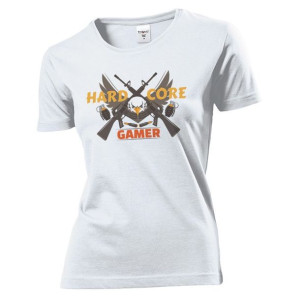 Koszulka damska Hard core gamer wojsko XXL Biały
