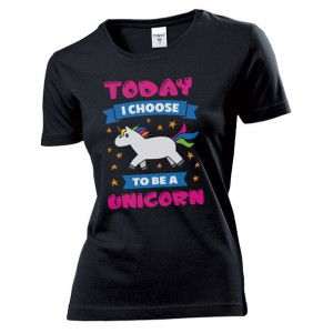 Koszulka damska Jednorożec Unicorn S Czarny