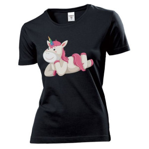 Koszulka damska Jednorożec Unicorn XL Czarny