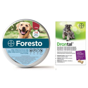Pakiet Foresto dla Psa powyżej 8 kg + Drontal Dog Flavour 2 Tab