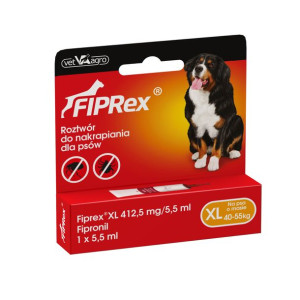Fiprex Roztwór Do Nakrapiania Dla Psów XL 40 kg do 55 kg 1 Pip