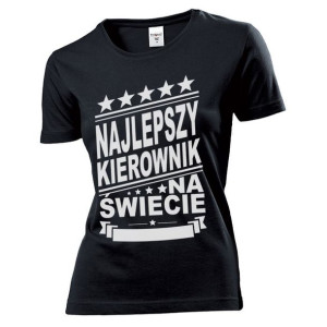 Koszulka damska Najlepszy kierownik na świecie L Czarny