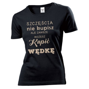 Koszulka damska Szczęścia nie kupisz M Czarny