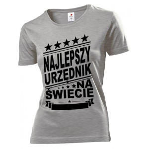 Koszulka damska Najlepszy urzędnik na świecie XXL Szary