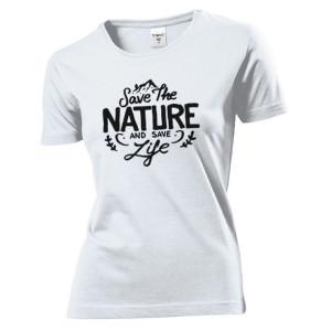 Koszulka damska Save the nature and save life XXL Biały
