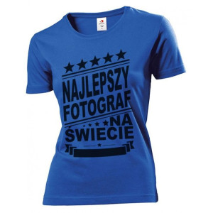Koszulka damska Najlepszy fotograf na świecie S Niebieski