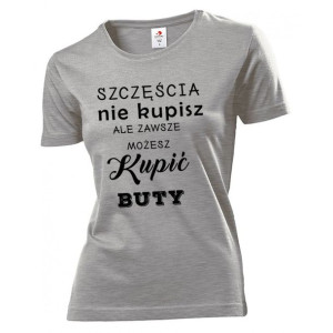 Koszulka damska Szczęścia nie kupisz M Szary
