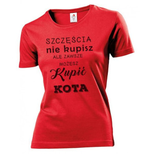 Koszulka damska Szczęścia nie kupisz XL Czerwony