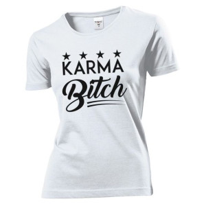 Koszulka damska Karma bitch XXL Biały