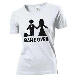Koszulka damska Game over M Biały