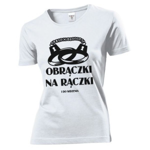 Koszulka damska Obrączki na rączki XL Biały