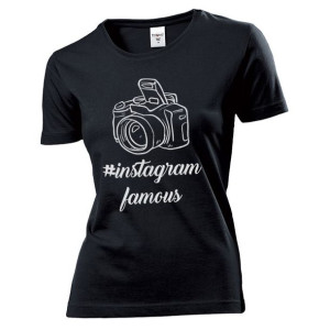 Koszulka damska Instagram famous M Czarny