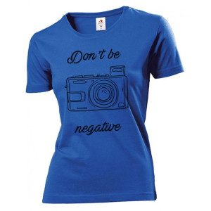 Koszulka damska Don't be negative XL Niebieski