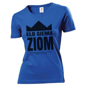 Koszulka damska Elo siema ziom M Niebieski