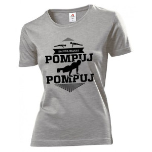 Koszulka damska Dajesz pompuj M Szary