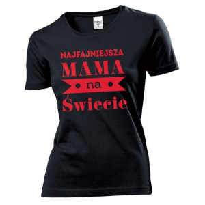 Koszulka damska Najfajniejsza mama na świecie S Czarny