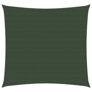 Żagiel przeciwsłoneczny, 160 g/m², ciemnozielony, 2x2 m, HDPE