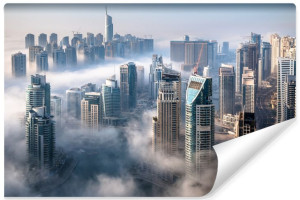 Fototapeta MŁODZIEŻOWA Dubaj w Chmurach i Mgle 3D 180cm x 120cm