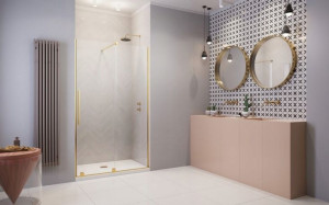 Drzwi Furo DWJ Gold 140x200 RADAWAY PRAWE Złote