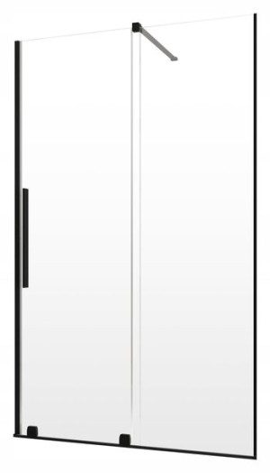 Drzwi Furo DWJ Black 140x200 RADAWAY PRAWE Czarny