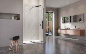 Drzwi prysznic Furo DWJ 130x200 RADAWAY LEWE Black