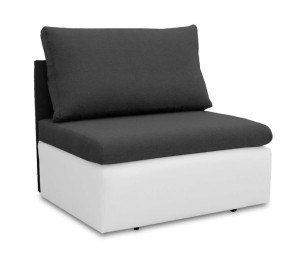 Sofa fotel amerykanka z funkcją spania TOLEDO Grafit/Biały