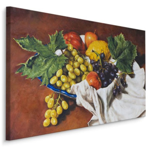 Obraz do Jadalni Liście WINOGRONA i Cytryny 40cm x 30cm